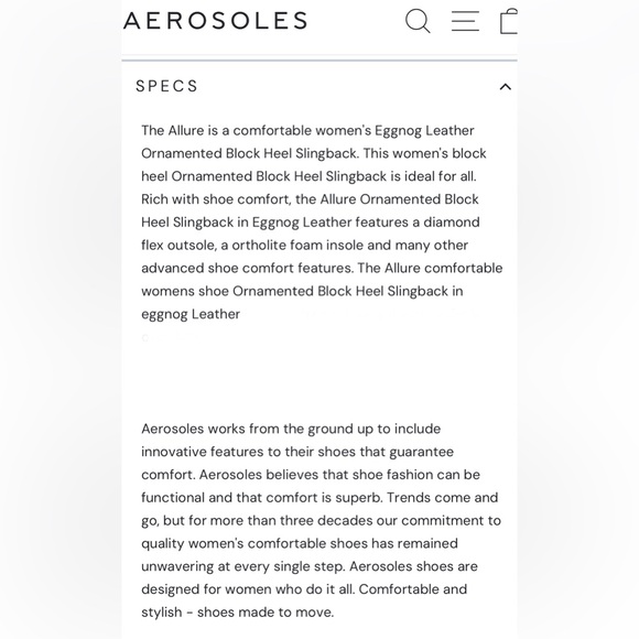 NWT AEROSOLES Women's Eggnog Slingback Heels - Picture 7 of 10